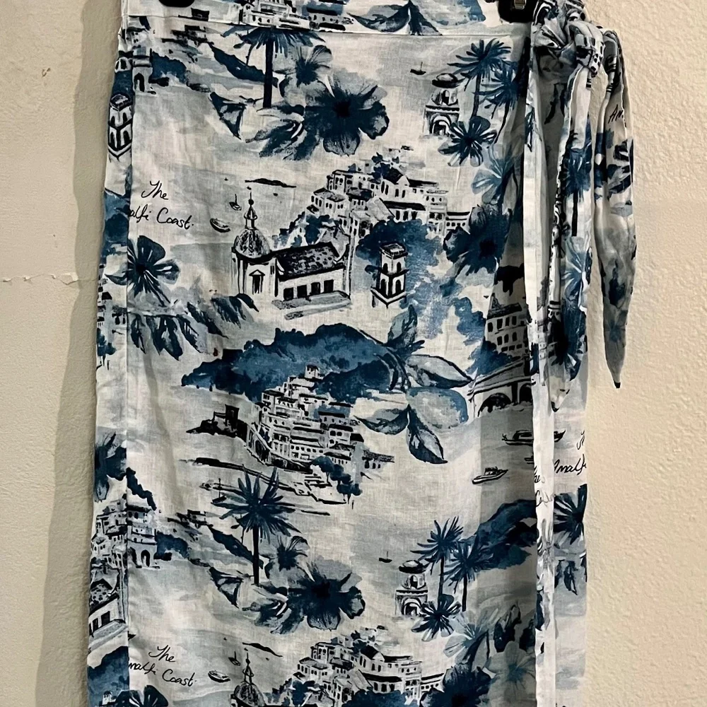 Cynthia Rowley Linen Skirt with Charming Print - Picture 1 of 3